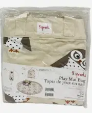 3 Sprouts Play Mat Bag OWl Portable Floor Activity Rug Baby Storage *NEW*