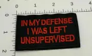 In My Defense I Was Left Unsupervised Iron-on Embroidered Patches #530
