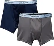 [Calvin Klein] Boy`s 2 Pack Microfiber Boxer Briefs