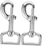 JUMPLAWN 2Pcs Swivel Snap Clips for Dog Leash Heavy Duty Metal Hooks Rotating Buckle for Easy Clamping Versatile Use for Pet Leashes Sports Gear and More