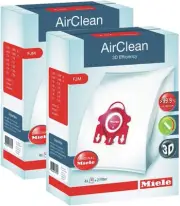 2 X Miele 10123220 AirClean 3D Efficiency Dust Bag, Type FJM, 4 Bags & 2 Filters