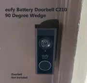 eufy Battery Video Doorbell C210 Wedge Bracket 90 Degree Angle Mount 3D Printed