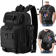 Fishing Backpack Tackle Bag Sling Bag, Water A-black(9.4''*5.9''*15'')