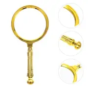 Lens Golden Magnifying Glass Metal Magnifier Reading Learning Elderly