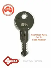 Volvo, BMW Roof Box Keys, Ski Rack, Pod Lock Key Cut To Code Number -Free Post