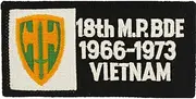 [Artisan Owl] United States Military 18th Military Police MP Brigade 1966-1973 Vietnam Service Embroidered Patch, with Iron-On Adhesive