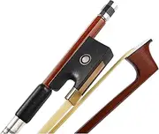 YoungMonic 3/4 and 4/4 Full Size Violin Bow AAA Grade Mongolian Horsehair Brazilwood Premium Violin Bow Lightweight Fiddle Bow with Deep & Powerful Tone for Advance Level Violins (3/4)