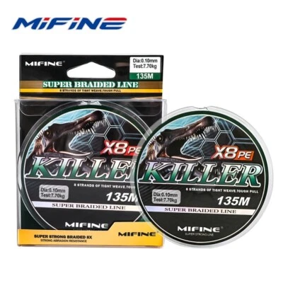 Fishing Line 135M 15LB-56LB Braided Super Strong 8 Strands Multifilament PE Wire