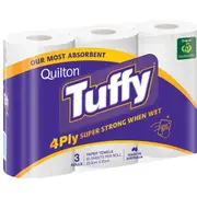 Quilton Tuffy 4 Ply White Paper Towel 3 x 60 pack