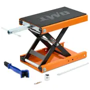 OMT Motorcycle Lift Jack 1100 lb Scissor Hoist Stand for Garage Repair Orange