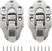 2 Pack Duckbilled Hasp Latch Chest Latch Toggle Hasp Latches with Screws for Jew