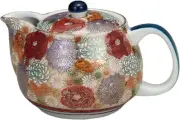 Kutani Yaki(ware) Japanese Teapot Gold Flowers with tea strainer 4772