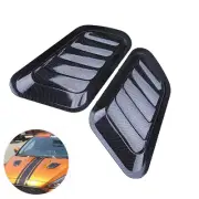 Universal Fit Carbon Fiber Look Car Air Flow Intake Bonnet Decorative Vent Hood