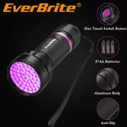 EverBrite Black Light Flashlight 51 LED UV Flashlights 395 nm Ultraviolet Lights