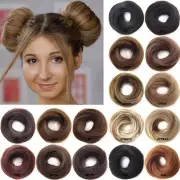 Hairband Donut Chignon Rubber Band Hair Bun Straight Scrunchie Brown Blonde