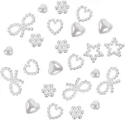 MUSISALY 1Set Nail Patches DIY Manicure Jewelry Accessories for Creative Nail Decoration Stylish Pearl Heart Design for Professional and Personal Use