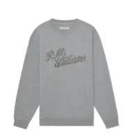 RM Williams Jumper Mens Size XL Grey Marle RMW Script Crew Neck Sweater Adult