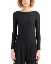 Emporio Armani Stretch Jacquard Jersey Top