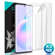 [3 Pack] ZUSLAB Galaxy Note 20 Ultra 5G Flexible TPU Film Screen Protector Ultrasonic Sensitive Fingerprint Recognition & Case Friendly for Samsung