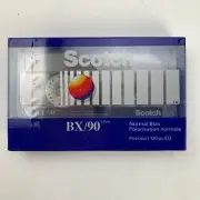Scotch BX 90 Minutes Blank Cassette Tape New Sealed