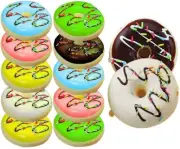 Donut Stress Balls 12pcs Simulation Food Toys Squeeze Stress Relief Donuts6 C