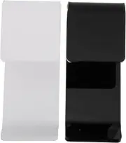OSOLADY 2Pcs Headset Holder Acrylic Adhesive Hook for Desk No Drill Headphone Mount Compatible with Over Ear Headphones Easy Install Hanger for Gaming Audio Accessories