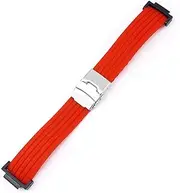 [ALMVIS] 16mm Strap GA-2100 GA-110 GD-100 DW-5600 6900 GW-M5610 Silicone Watch Band Wrist Bracelet Accessories Adapter Fit for Casio Fit for G-Shock(Red)