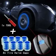 Motorcycle Bike Glow in The Dark Tire Valve Caps Fluorescent Car Tire Caps Blue (for: Honda)