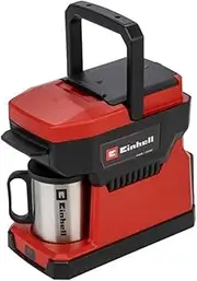 [Einhell] TE-CF 18 Li-Solo Power X-Change Cordless Coffee Machine (18 V, 240 ml Water Container, for Filter Coffee & Coffee Pods, Carry Handle, Includes Coffee Cup with Lid, No Battery)