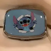 Lilo & Stitch Travel Pill Box 2 Compartment Decorative Medicine Pill Case NEW