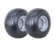 2 WANDA Golf Cart Assembly 18X8.5-8 4-Ply Silver Rim 5 Lugs on 4.5"