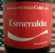 Share A Coke With Esmeralda Limited Edition Coca Cola Bottle 2017 USA
