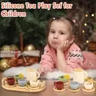 14Pcs Toy Tea Set for Kids Simulation Afternoon Tea Kit Creative Role Play PaBjb