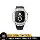 【Golden Concept】Apple Watch 45mm錶殼 銀錶框 黑皮革錶帶 WC-ROL45-SL-BK