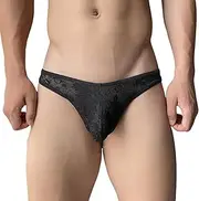 [BJFCEK] mens lace thong underwear men's sexy briefs gay sissy thongs male Low waist sexy perspective breathable temptation