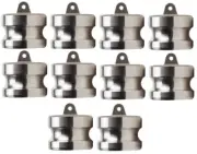 (10 Pack) 1/2" Type DP 304 Stainless Steel Camlock | Dust Plug