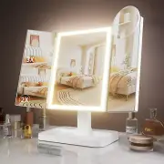 Makeup Vanity Mirror with Lights, Rechargeable Lighted Makeup Mirror with 2X ...