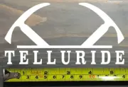 Telluride Decal Sticker Ski 5.5" Mountain Colorado Snowboard Purgatory White