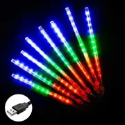 Christmas Lights Meteor Shower Lights Outdoor Waterproof, 11.8" 8 Tube 192 LED