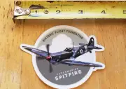 Spitfire Sticker WWII Plane Decal. Vintage Aircraft