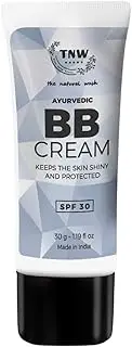 TNW-THE NATURAL WASH Ayurvedic BB Cream 30g | Enriched With Saffron, Cucumber, Almond & SPF 30 | Light Shade Coverage | For Moisturized, Glowing Skin & Sun Protection | All Skin Types | Face Makeup
