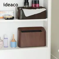 在飛比找momo購物網優惠-【ideaco】胡桃木紋纖形斜口桌邊置物/垃圾桶-1.7L(