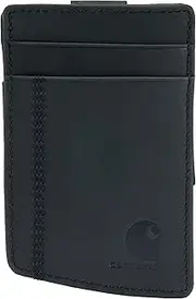 [CARHARTT] Men's Front Pocket, Durable Canvas Wallet with & Without Money Clip, Saddle Leather