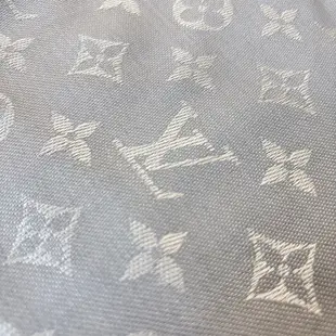 Louis Vuitton Monogram Denim 花紋羊毛絲綢披肩圍巾(M70804-灰)