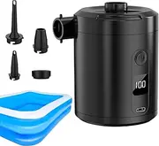 Electric Air Pump - Portable Air Pump for Inflatables | Airr Bed Pumps for Inflatable Swimming Pool | Travel Airr Pumps | Electric 5200mAh Battery Quick 4000Pa Deflator Compressor Pool Float