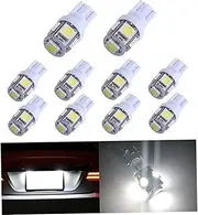 UKCOCO 10PCS LED Car Light Bulbs Error Side Lights White for Map License Plate Trunk Fit Easy Installation