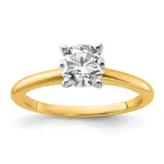 14k Rose Gold Two-tone 1 Ct. Certified Lab Grown Diamond VS+ F+ Round Solitaire Engagement Ring