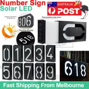 Solar Power LED Number Sign Light House Hotel Door Address Digits Plate Plaque