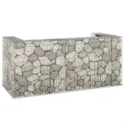 Gabion Wall for Garbage Bins Galvanised Steel 254x100x110 cm