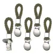 5 Pcs Tea Towel Clips, 1" Silver Hand Towel Clip Hooks, Green